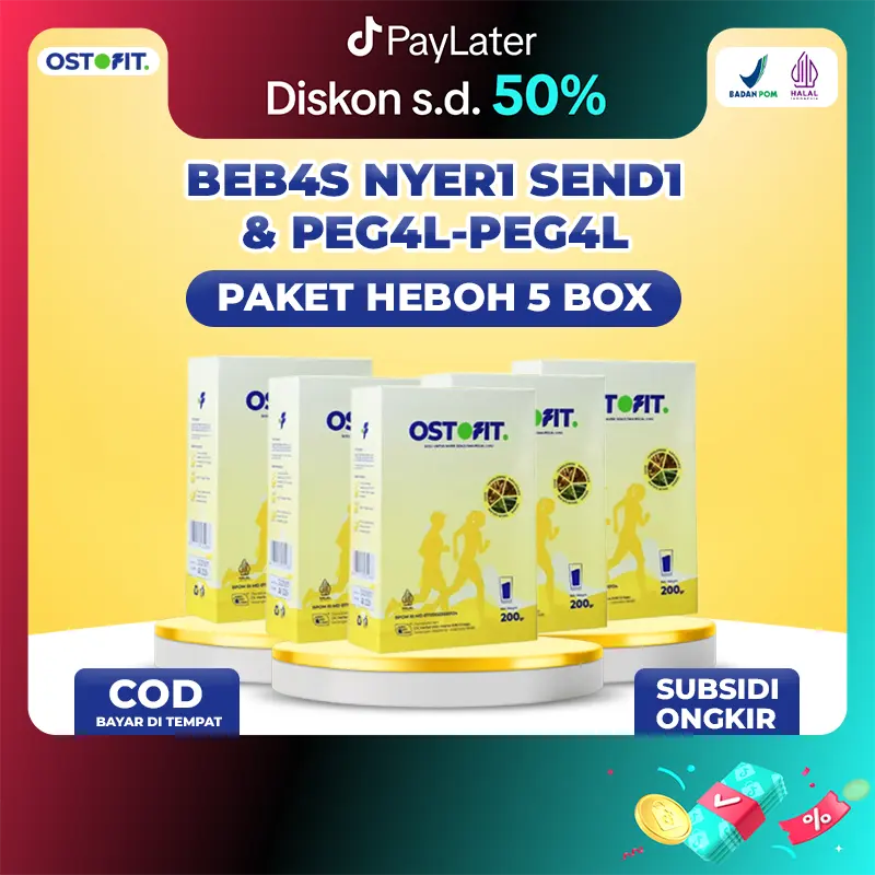 Susu Ostofit 5 Box Original | Minuman Susu Bubuk Murni HALAL BPOM | AKUN RESMI OSTOFIT [Bisa COD]