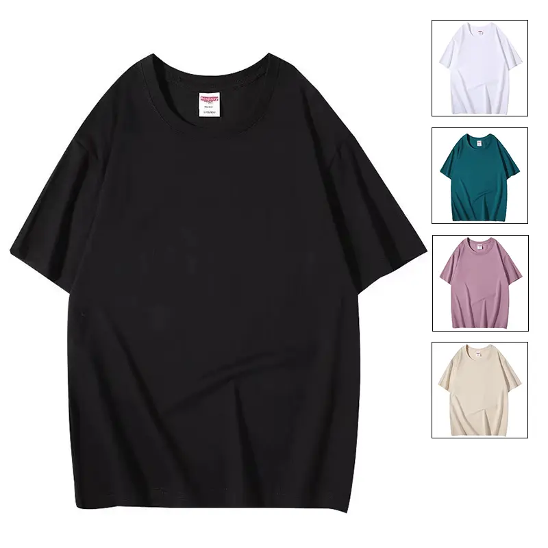Men's Oversized Cotton T-Shirt with Round Neck