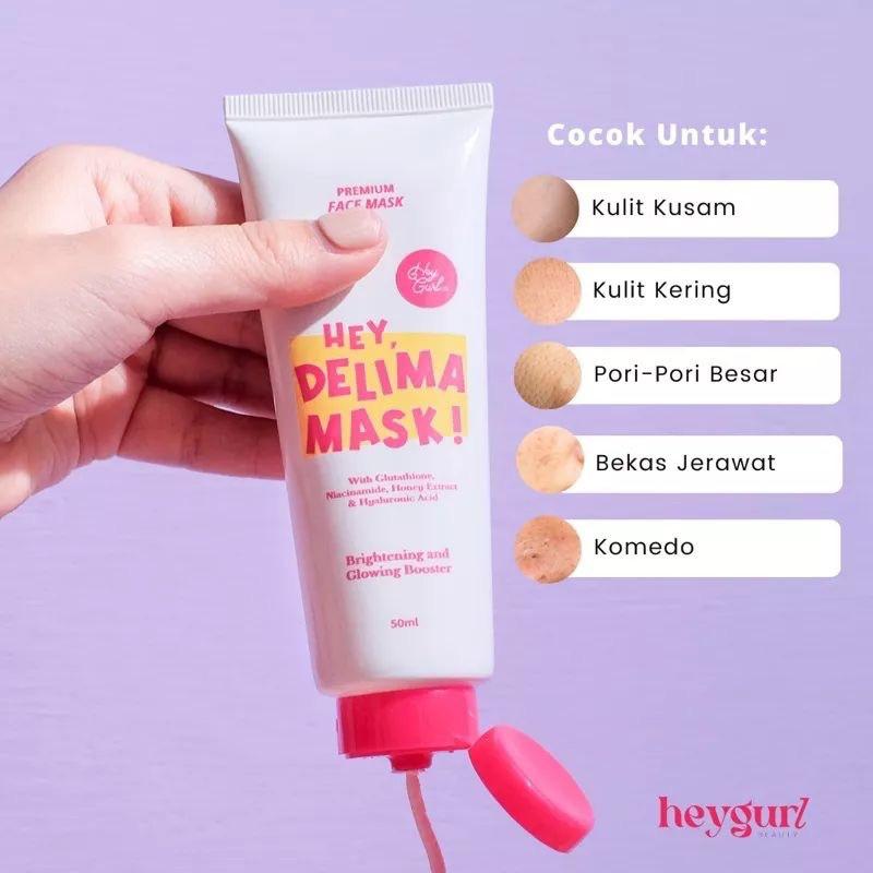 [READY] Clay mask by heygurl.id / CLAY MASK HEYGURL / Clay mask delima heygurl / clay mask matcha heygurl / Hey Delima Mask / Clay masker heygurl / Claymask Heygurl 5