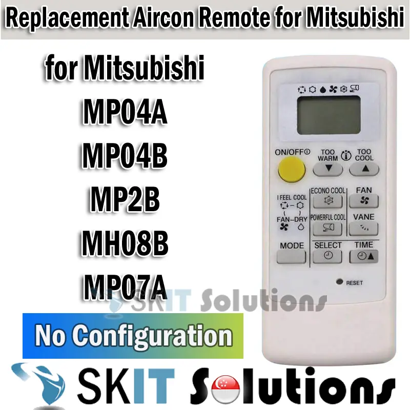 【SKIT SG】Replacement Mitsubishi Aircon Remote Control Mitsubishi Air Conditioner Remote Controller Mitsubishi AC Remote Control Air Con Remote Control Mitsubishi Starmex Remote MP04B MP04A Mitsubishi MH08B MP07A MP2B