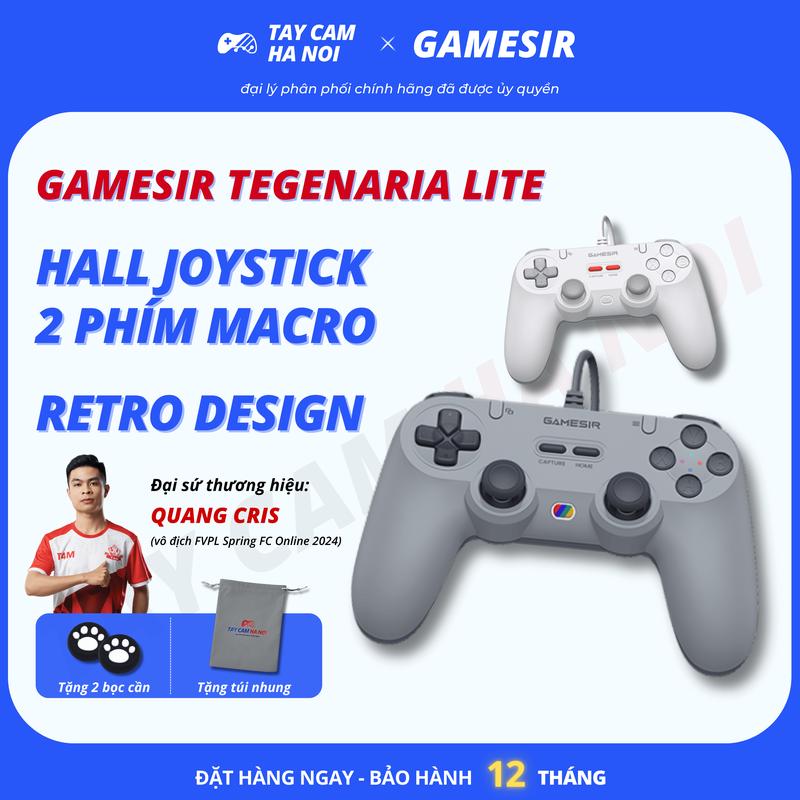   BH 12 tháng  Gamesir T3 LITE tay cầm chơi game Cắm Dây Hall Joystick 2 phím Macro 1000hz 