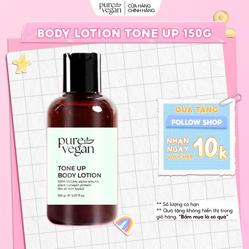Kem Dưỡng Thể Trắng Da Pure Vegan Tone Up Body Lotion Giúp Dưỡng Trắng, Cấp Ẩm, Chống Lão Hóa (140g)