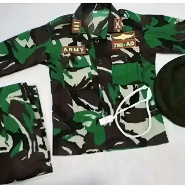 kostum & aksesori Seragam TNI Anak Baret Hijau - Kostum Anak Laki-Laki - Fashion Baju Pakaian 5