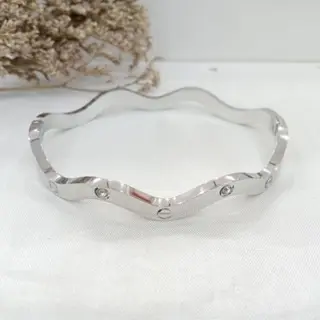 gelang bangle gelombang mata titanium embos titanium stell Bracelets 4