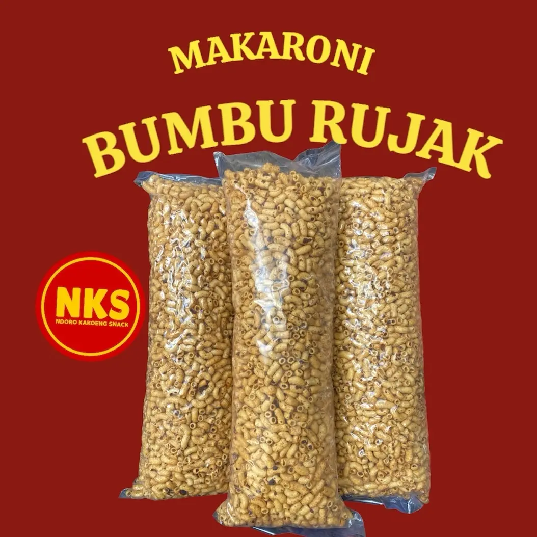 MAKARONI PIPA BANTAT BUMBU RUJAK NKS 1 BALL 1kg Food Snacks Camilan Makanan  Macaroni Makroni