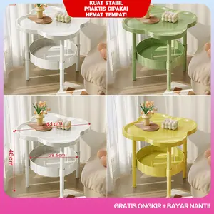 <COD> Coffee Table Santai Meja Kopi Meja Kecil Meja Makan Meja Ruang Tamu Aesthetic Meja Sudut Meja Bulat -PBR-L