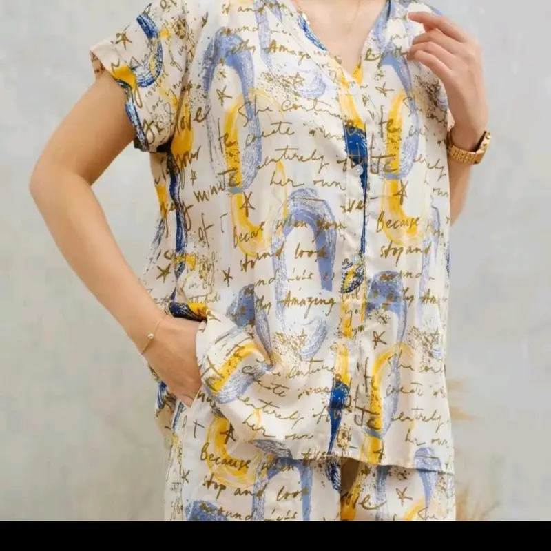 Piyama V Neck Panjang | Piyama Kekinian | Piyama Wanita 2