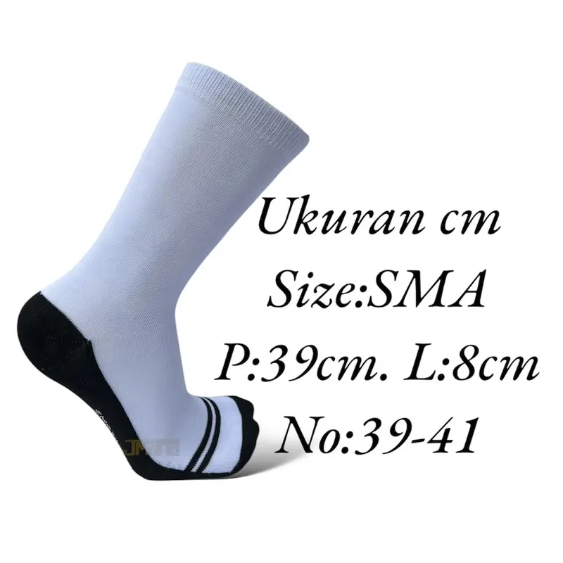 12 pasang kaos kaki anak sekolah putih telapak hitam panjang sebetis cocok untuk anak SD,SMP, dan SMA Seragam Fashion 3