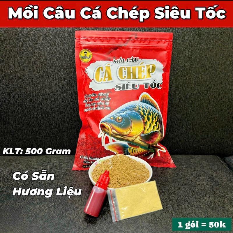 Mồi Câu Cá Chép Siêu Tốc (500Gram) - Chuyên Cá Chép Mới ĐỒ CÂU LINH AN