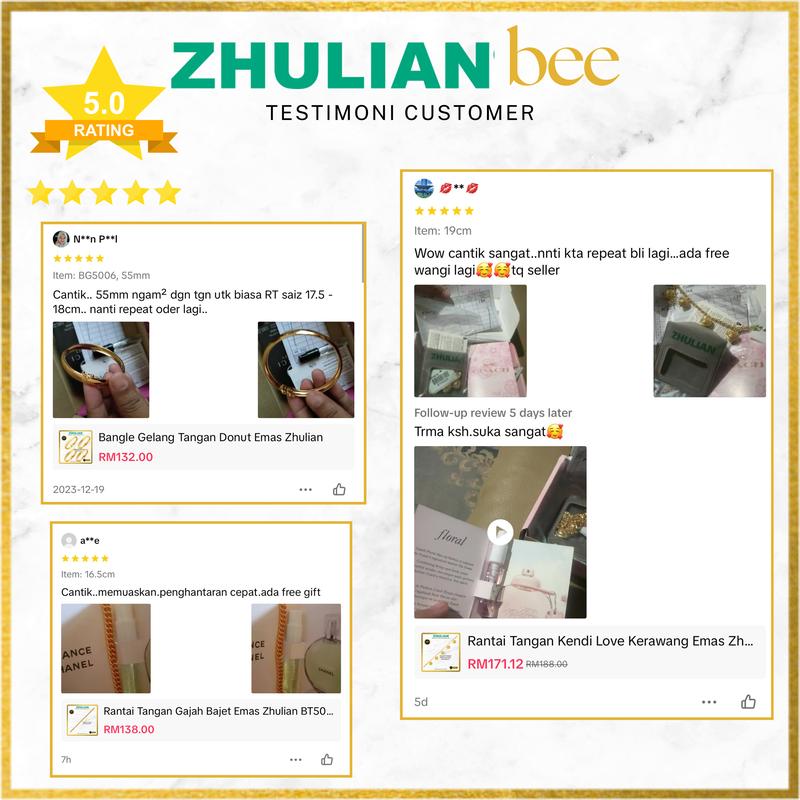 Product Introduction of [BT5028 BT5029] ZHULIAN Rantai Tangan Kikir Bunga Melur Padu Emas Zhulian Original Gold Plated 24k Bracelets Jewellery Anti Karat Tahan Lasak rantai  tangan 39