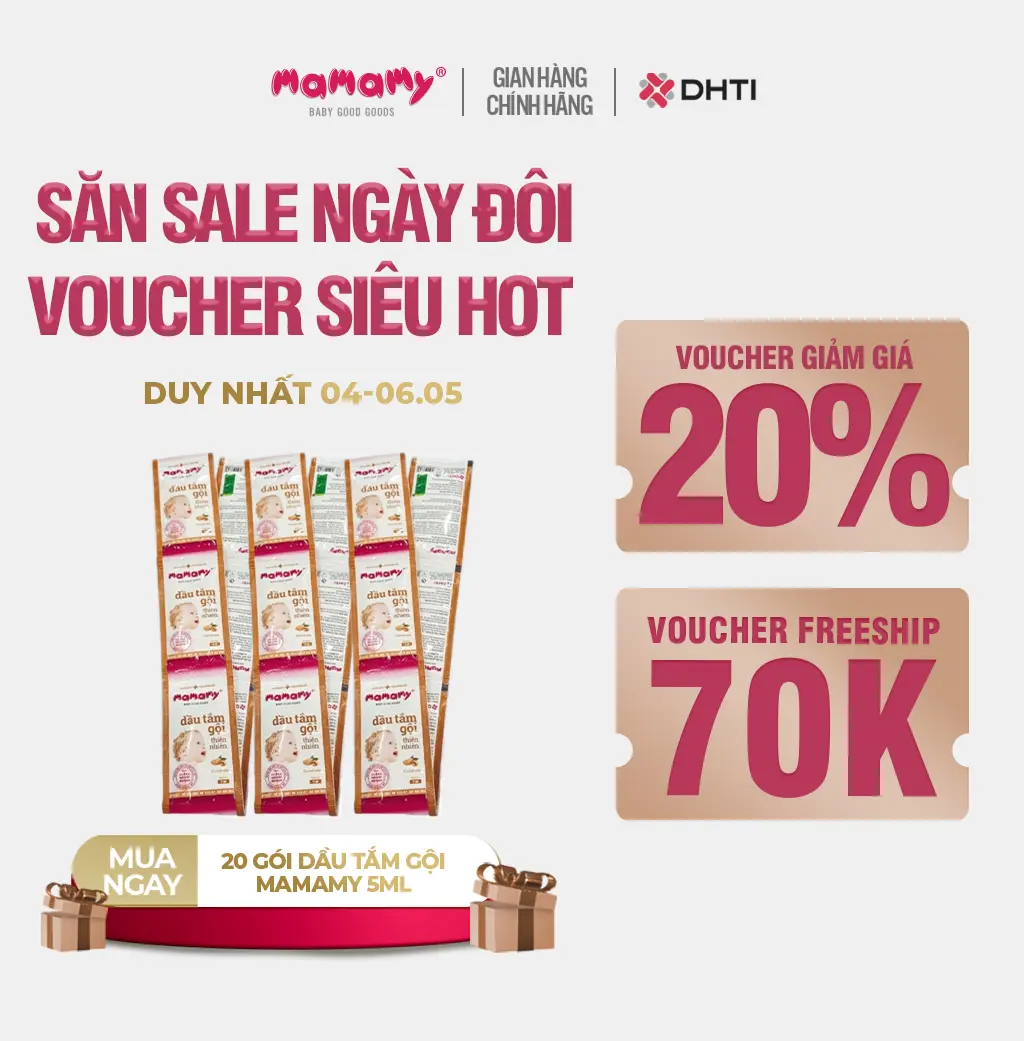 [FS] Sữa tắm gội Mamamy cao cấp chính hãng cho bé từ sơ sinh, gốc thực vật thiên nhiên, dịu lành 5ml/ 400ml