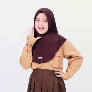 bergo sekolah kaos tk sd smp sma dewasa hijab instan kerudung nyaman pet antem sporty hamidah