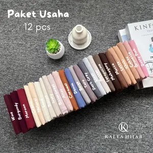 Paket Usaha 12 pcs Hijab Segi Empat Paris Jadul Ori Varisha by Kalea Hijab Warna Variasi untuk Bisnis Anda Muslim Square Oval Instan Kerudun
