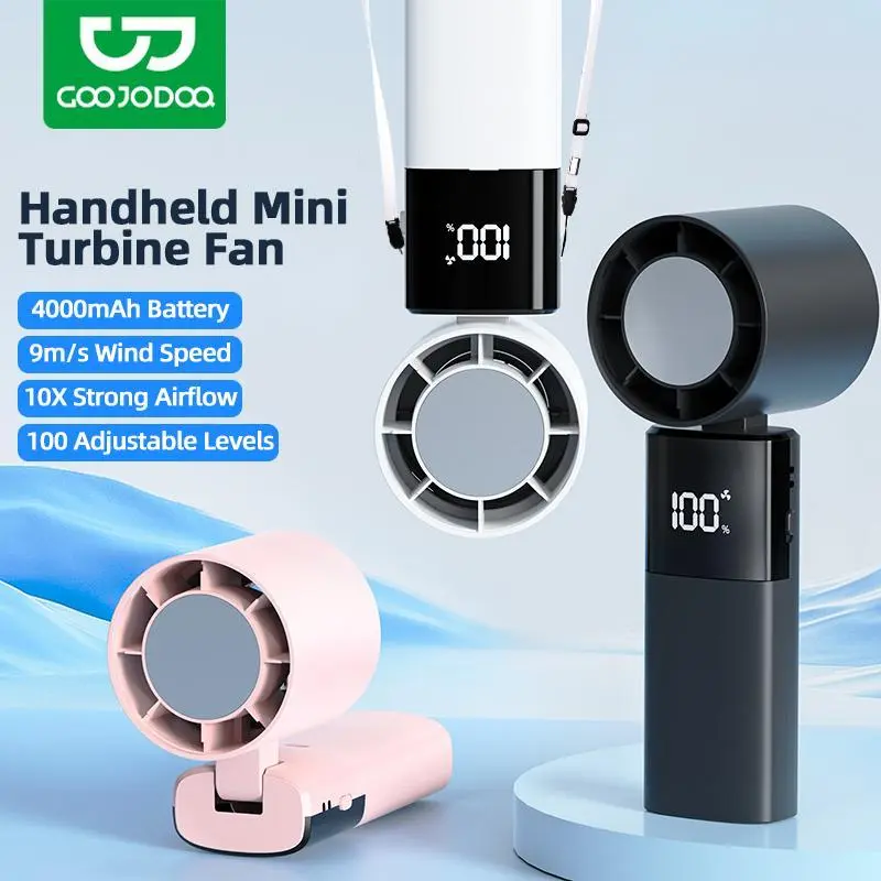 GOOJODOQ FS075 High-speed Portable Handheld Fan 4000MAH - Garansi Resmi 6 Bulan