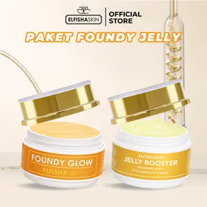 [BEST SELLER] Elfisha Skin Paket Foundy Glow & Night Jelly Booster Niacinamide 2% Perawatan Wajah Mencerahkan & Memutihkan Dengan Glutathione & Arbutin Extract