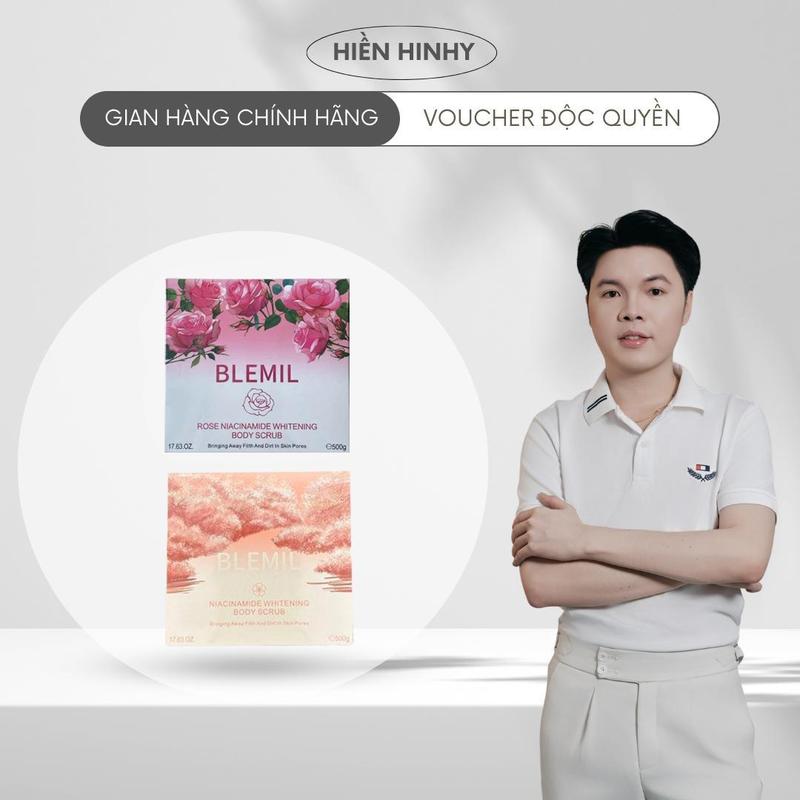   KOL Vũ Thái Bình   Mua 1 Tặng 1  Sữa Tắm Kiêm Tẩy Tế Bào Chết Hỗ Trợ Trắng Da Blemil Mùi #Cherry 500g - Tặng 1 TDC Mùi #Hoa Hồng 500g 