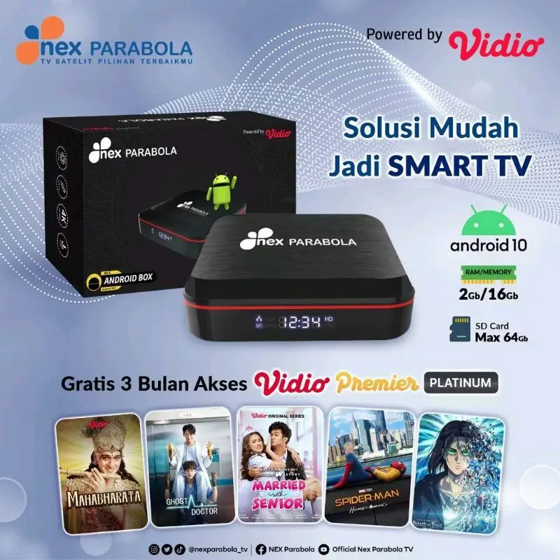 NEX PARABOLA | ANDROID BOX NEX Vidio