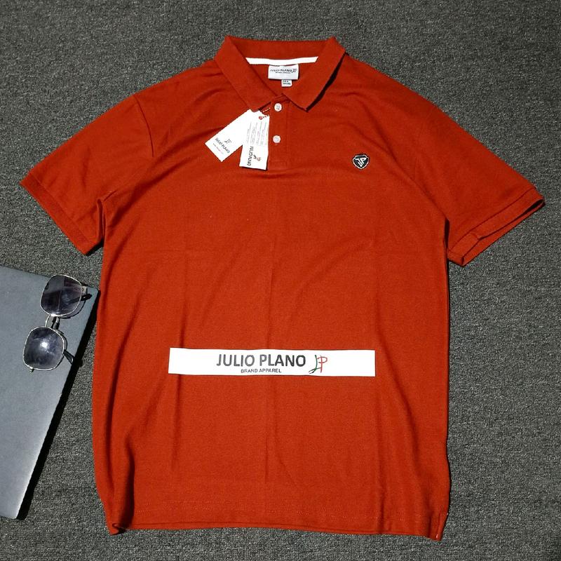 Julio Plano Kaos Polo Shirt Pria Premium Kerah Warna Teracota Basic 6