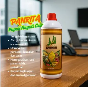 PANRITA Pupuk Hayati Cair Rahasia Tanah Subur & Panen Melimpah Menyuburkan Secara Alami Membantu Pertumbuhan Akar Daun Meningkatkan Hasil Panen Lebih Maksimal Ramah Lingkungan Aman Digunakan