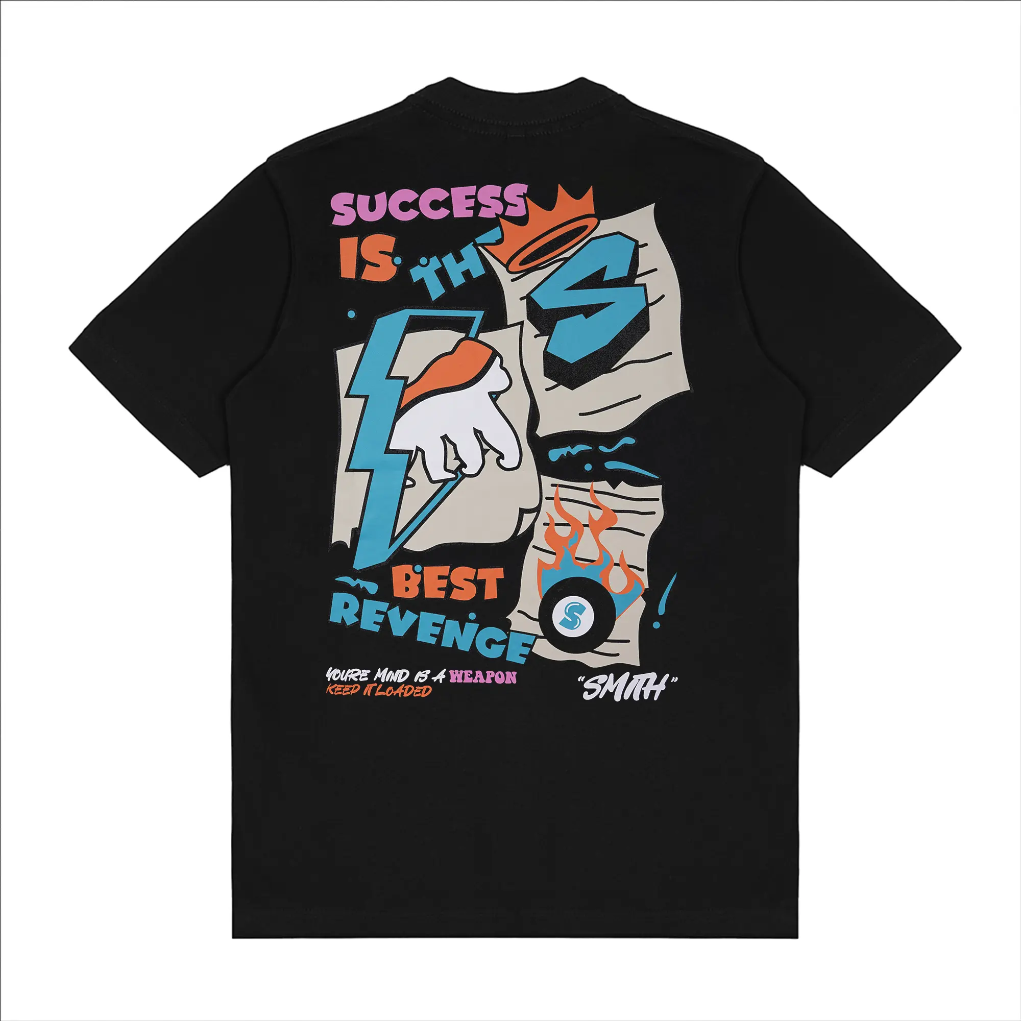 House of Smith T Shirt Success Black #13 - Kaos Pria Lengan Pendek Hitam