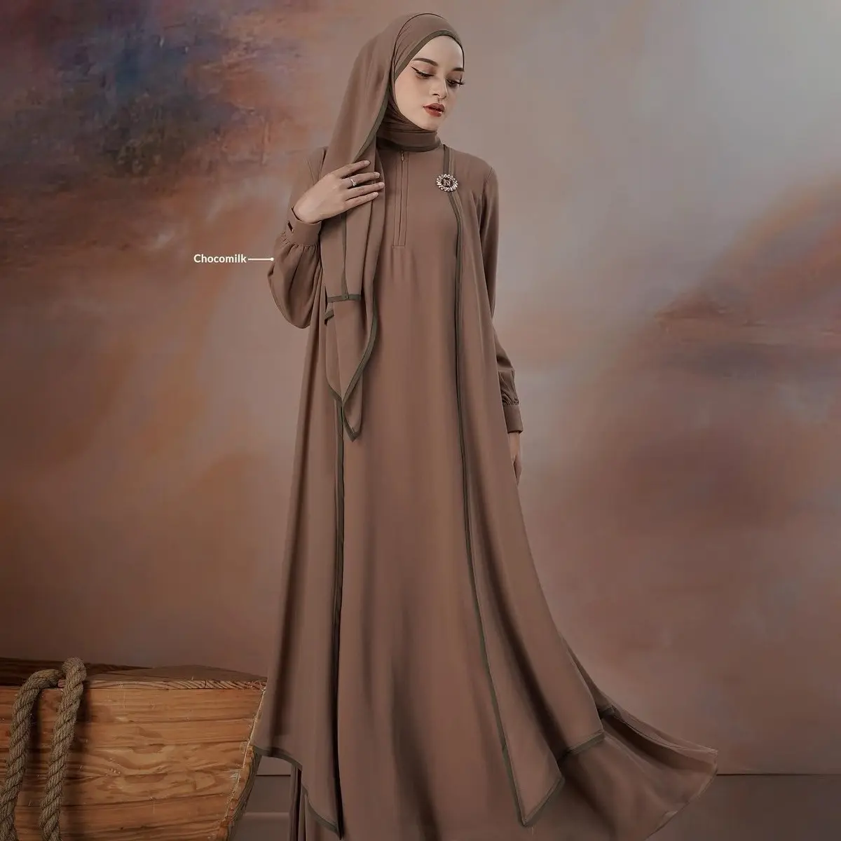 ABAYA TURXY TERLARIS MASAH KINIH GAMIS ABAYA AOUTER DUWA LAYER TERLARIS MASAH KINIH PAKAYAN WANITA TERBARU BAHAN CERUTY BABY DOLL DIWA LAYER SIZE M L XL