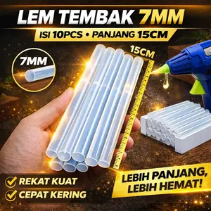 10PCS Lem Tembak 7mm | Lem Stik Serbaguna | Lem Bakar Mini Kuat & Cepat Kering