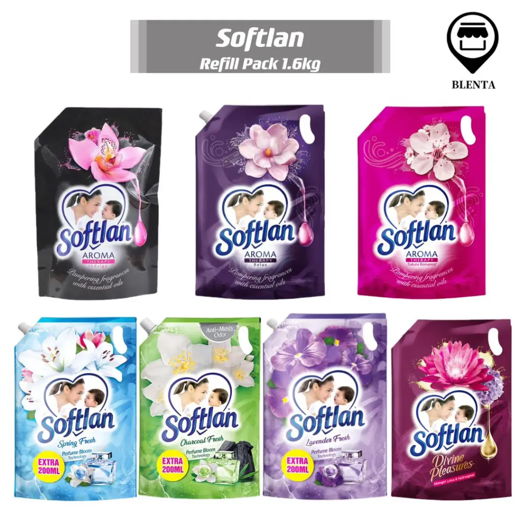 [Bundle of 3]Softlan Fabric Consitioners & Softener Refill Pack 1.5LSG READY STOCKDaia