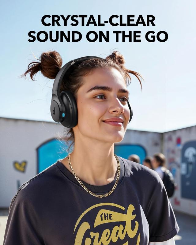 [soundcore-Anker] Tai nghe Bluetooth không dây, Soundcore - Anker Q11i A3005, Tai nghe qua tai, Âm trầm sâu, Thời gian chơi 60H, Âm thanh độ phân giải cao, Đệm tai Có Thể Tháo Rời Kết nối đa điểm 1