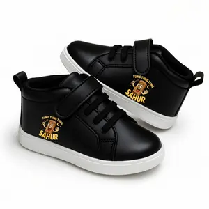 ARS Sepatu Anak Boot Lucu Prepet Tali Motif Tung Tung Sahur Hitam Murah Berkualitas Trendy