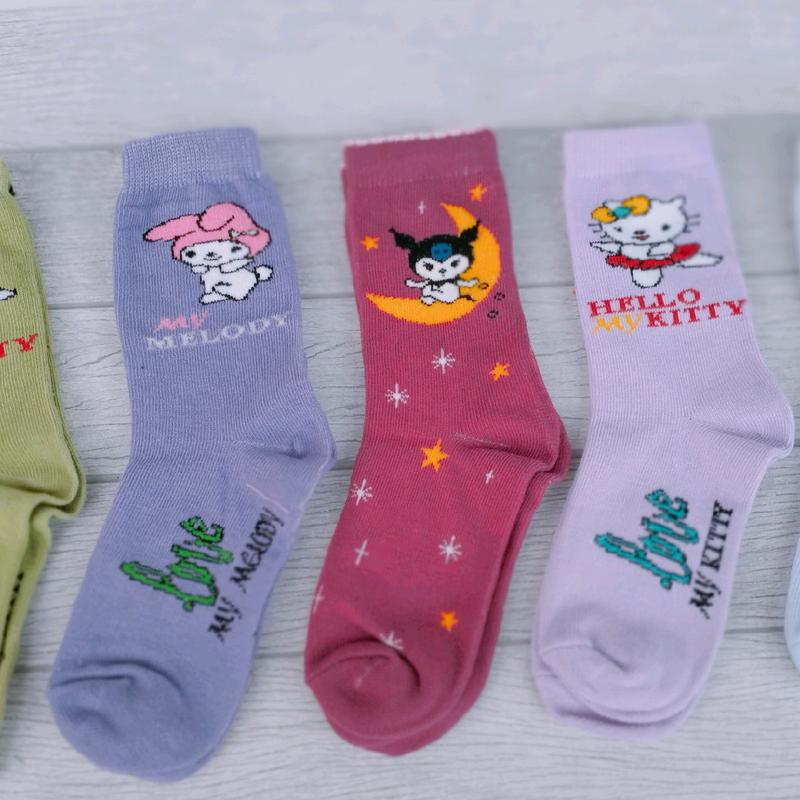Kaos Kaki Anak Cewek Karakter Lucu Coromi Melody Cinnamorol Hello Kitty - Fashion (3 Pasang) 6