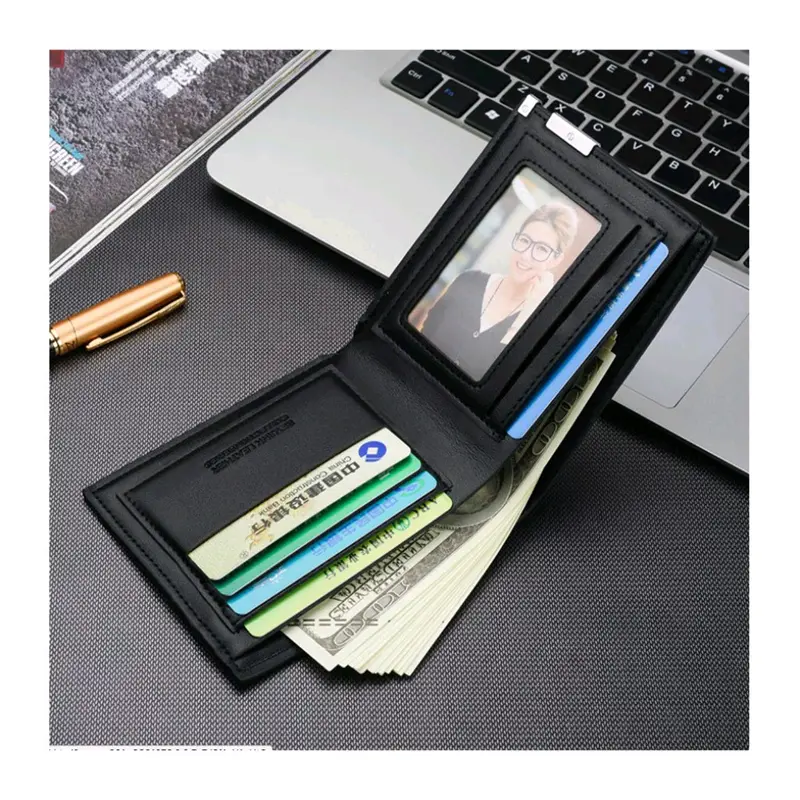 Dompet Pria Lipat BMTH Gravity Dompet Kulit Men Fashion Letter Wallet BMTH Hitam 1