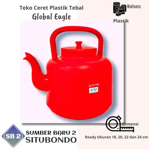Teko Ceret Merah Plastik Tebal Global Eagle