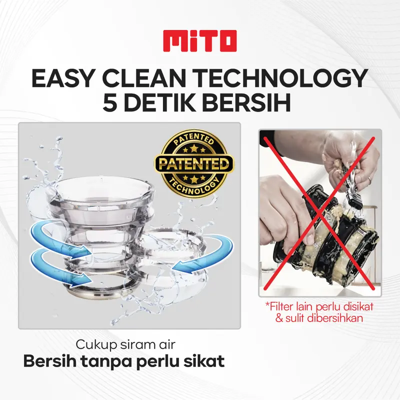MITO Maple Juicer 1,5L JUICE100 | Slow Juicer Blender | Easy Clean | XXL Diameter | Low Watt 1