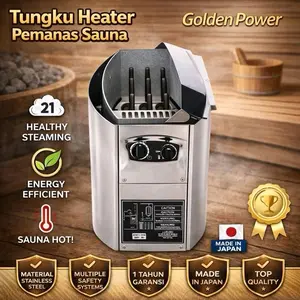Tungku Heater Pemanas Sauna Electric Stainless Steel Energy Efficient Sauna Heater Made in Japan Kompor Sauna