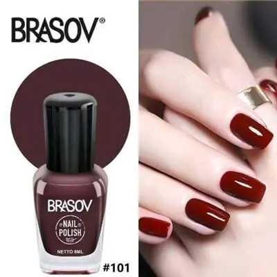 [Satu Pcs] Kutek Brasov Merah Maroon Halal Murah 8ml No 64 | Cat Kuku Nail Polish 8ml BPOM Kutex