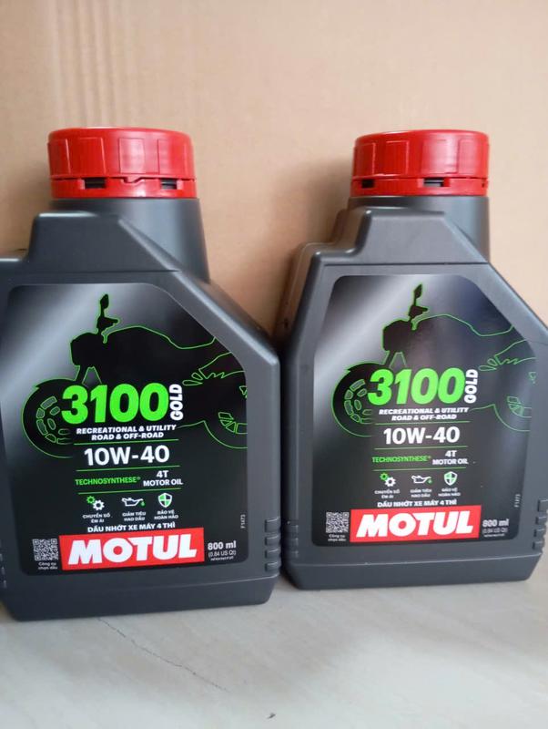 (chính hãng) combo 2 chai Dầu nhớt xe số MOTUL 3100 GOLD 4T 10W40 0.8L - 1L