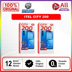Itel City 200 4/128GB Garansi Resmi Free Charger & Anti Gores 5000mAh - Baru BNIB