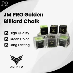 JM PRO Golden Chalk Billiard High Quality / Billiard Chalk / Kapur Billiard Pink (Per 1 Pcs)