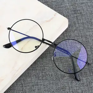 Kacamata Retro Korea Bulat Transparan - Eyewear - Glasses kacamata  anti plastik ungu transparan kaca warna:hitam glossy