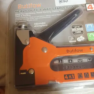 [Gratis 800 paku] Pistol Paku 4-in-1 Pistol Stapler Konstruksi  Furnitur Dekorasi Rumah  Alat Pertukangan Kayu