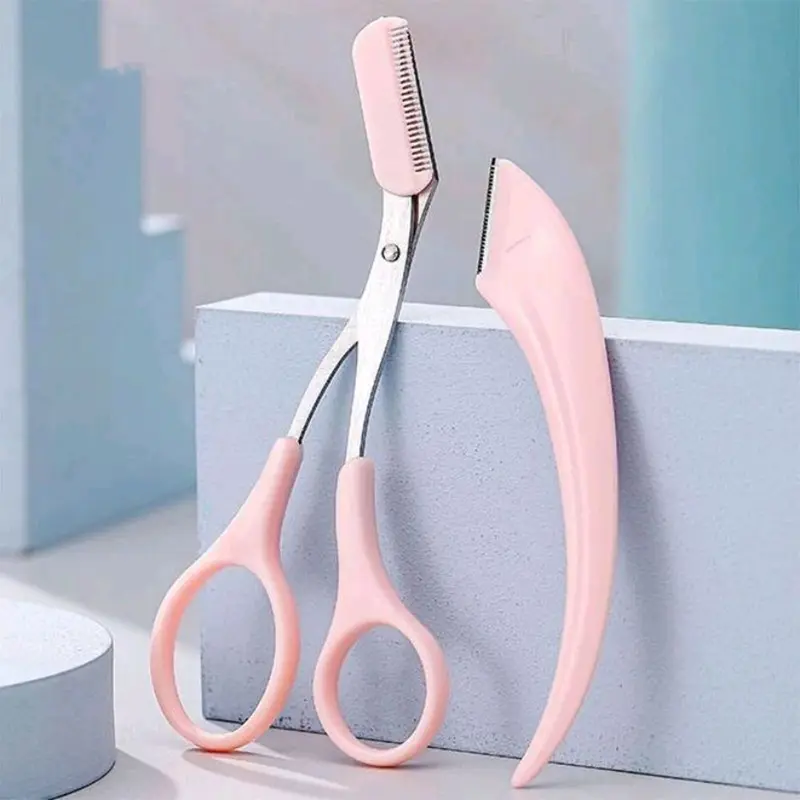 Gunting Alis + Pencukur Alis 2in1 Beituo Manual Eyebrow Trimmer isi 2pcs 0