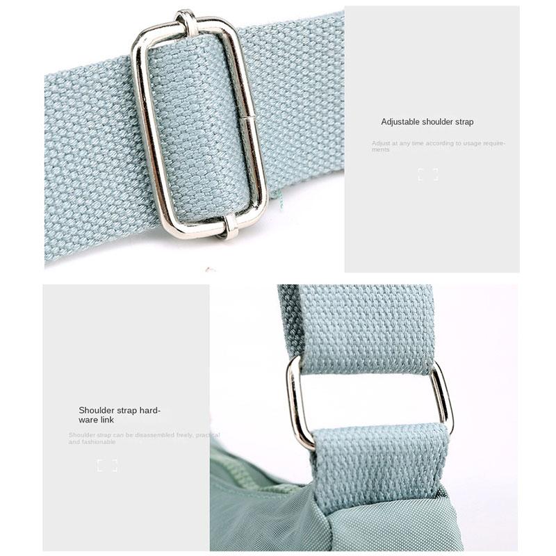 Túi Đeo Chéo Nylon Chống Thấm Nước Cho Nữ, Túi Du Lịch Sức Chứa Lớn Có Khóa Kéo Nhiều Lớp Cho Bé Gái, Túi Đưa Thư Đựng Đồ Giải Trí Ngoài Trời Đeo Vai 8