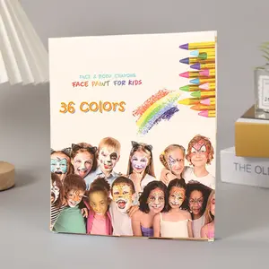 28/36 Warna Crayon Wajah Dan Badan Kid Crayon Kid Kids Stick Set Crayon Face Painting Anak Face Painting Anak Make Up