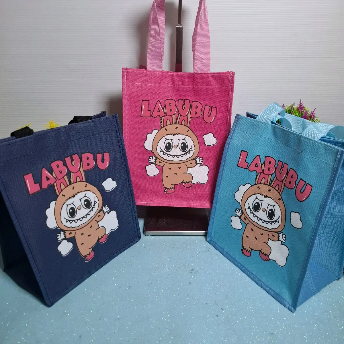 Tas Bekal anak karakter lucu/lunch bag Tas teteng Makanan Kanvas
