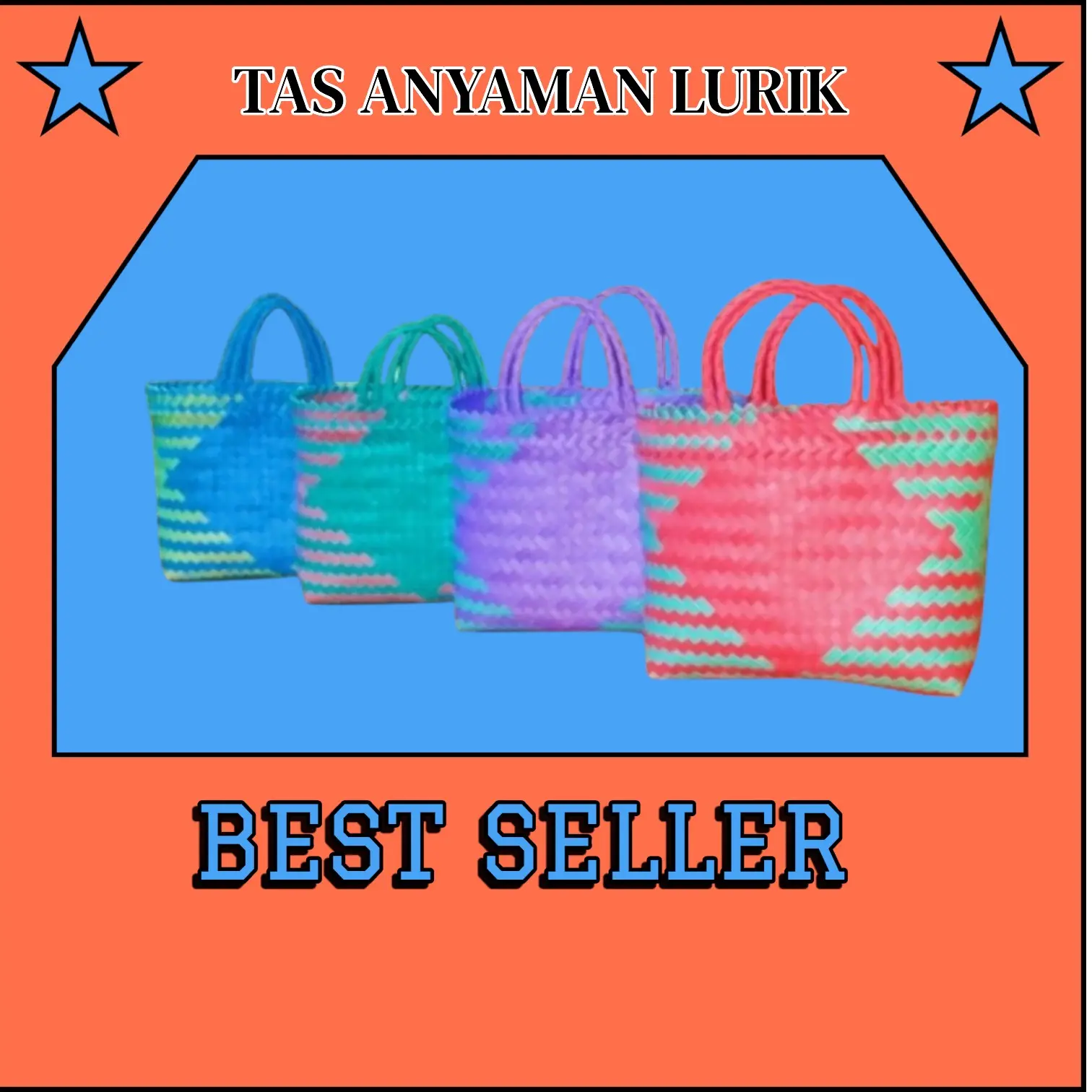 TAS ANYAMAN UKURAN S,M,L,XL UNTUK TAS BELANJA/HAJATAN/SLAMETA