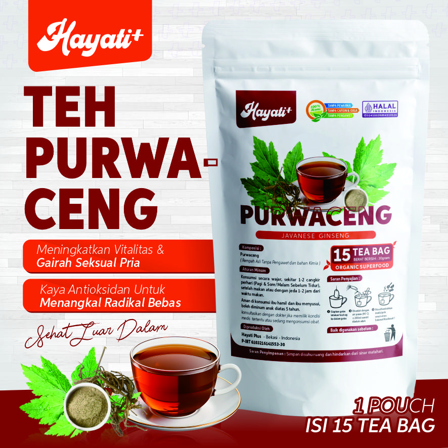 TEH GINGSENG JAWA 15 Tea Bag Alami 100% Natural Herbal