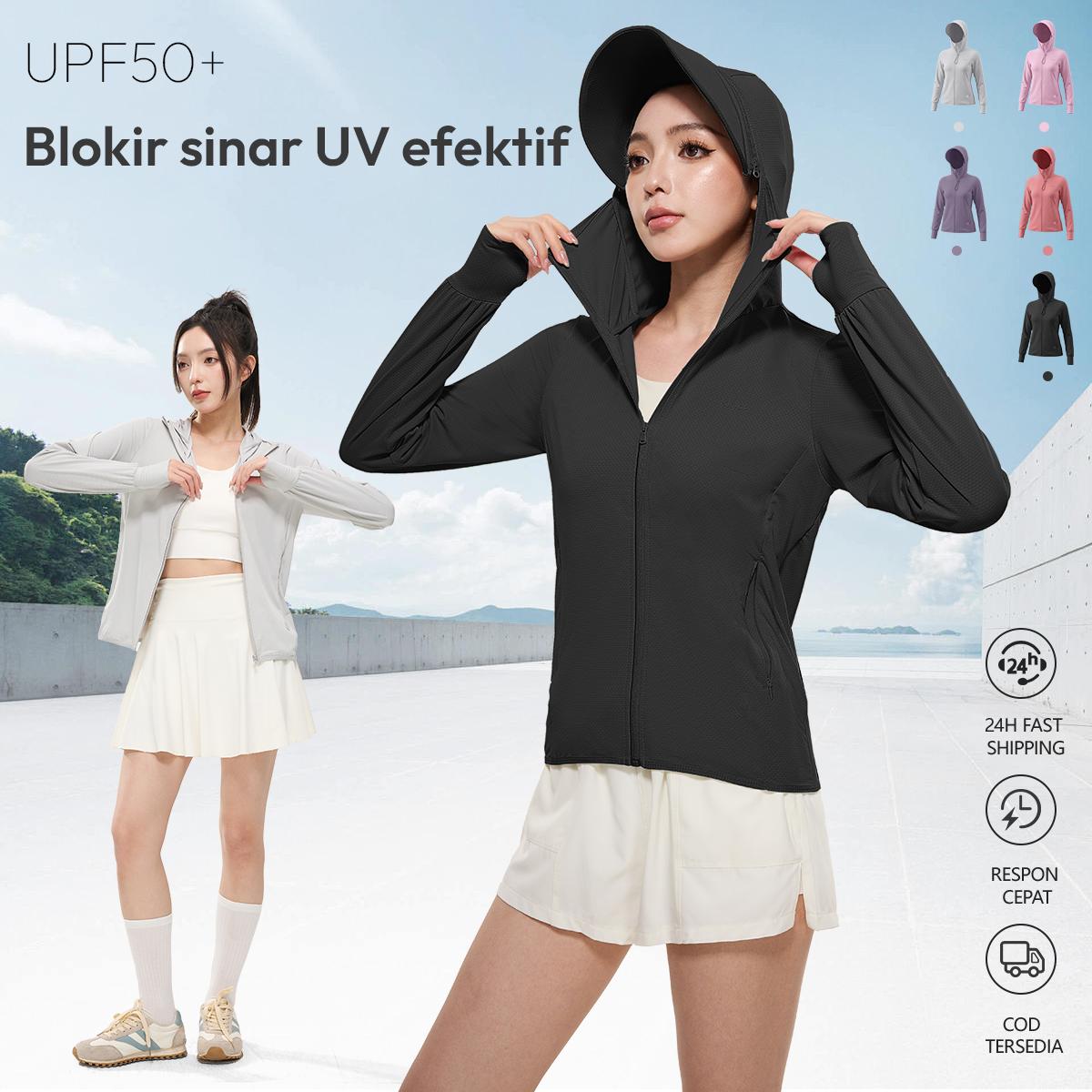 KKTOP Jaket Anti UV Premium Jaket Olahraga Wanita UPF50+ (J006-4254)