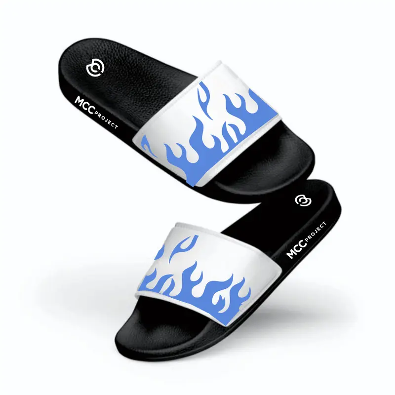 DRS - Terbaru Sandal Slop Slip On Slide API Black Sendal Pria Wanita Dewasa Casual Size 38-43 7