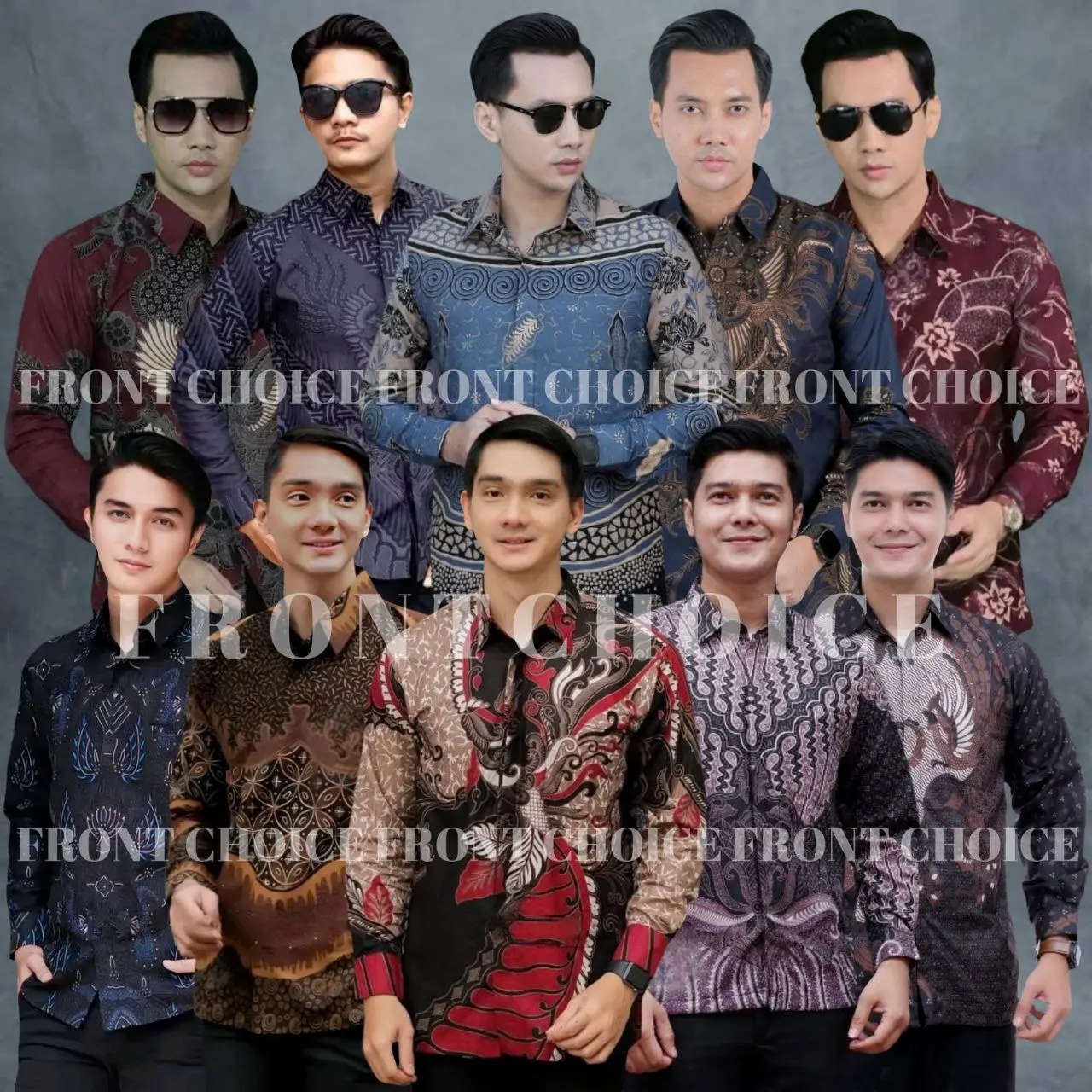 FRONT CHOICE - KEMEJA BAJU BATIK PRIA COWOK COWO LENGAN PANJANG TRENDY MODERN PEKALONGAN
