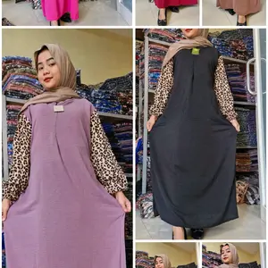GAMIS CRINKEL LENGAN RAYON JUMBO Dress Muslim Wanita Elegant Nyaman Crinkle Airflow
